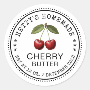 Autocollant de beurre de cerise pour recettes mais