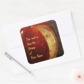 autocollant de bibliothèque de pomme et horloge (Enveloppe)