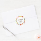Autocollant de bienvenue de mariage aux feuilles d (Enveloppe)