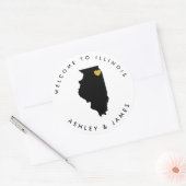 Autocollant de bienvenue Mariage de l'Illinois pou (Enveloppe)