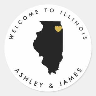 Autocollant de bienvenue Mariage de l'Illinois pou