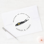 Autocollant de bienvenue pour mariage à Long Islan (Enveloppe)