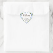 Autocollant de bienvenue pour mariage aux fleurs s (Sac)