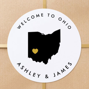 Autocollant de bienvenue pour mariage dans l'Ohio,
