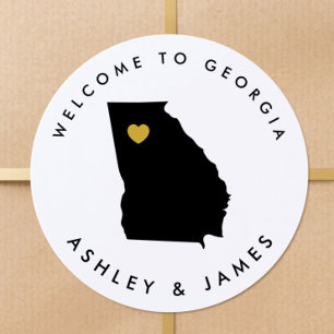 Autocollant de bienvenue pour mariage en Géorgie p