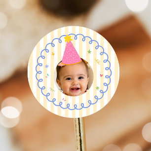 Autocollant de birthday photo amusant à un an