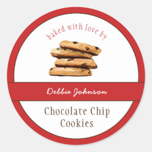 Autocollant de biscuit aux pépites de chocolat pou