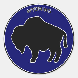Autocollant de bison du Wyoming