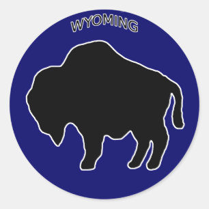 Autocollant de bison du Wyoming