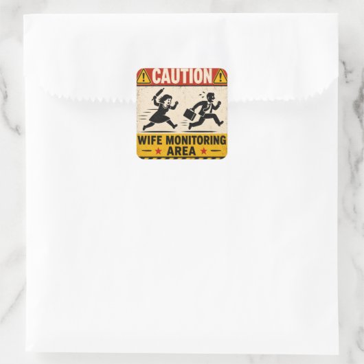 Autocollant de blague de mariage drôle (Sac)