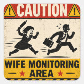 Autocollant de blague de mariage drôle (Devant)