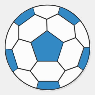Autocollant de bleu de ballon de football