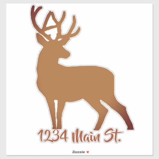 autocollant de boîte aux lettres de cerf (Feuille)
