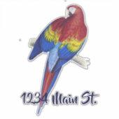 Autocollant de boîte aux lettres de perroquet (Devant)