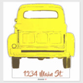 Autocollant de boîte aux lettres de ramassage jaun (Feuille)