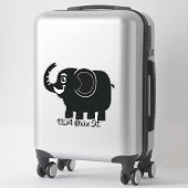 Autocollant de boîte aux lettres Elephant (Sur valise)