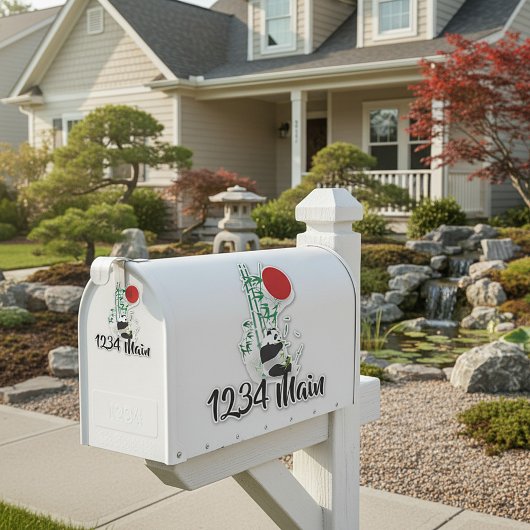 Autocollant de boîte aux lettres Panda