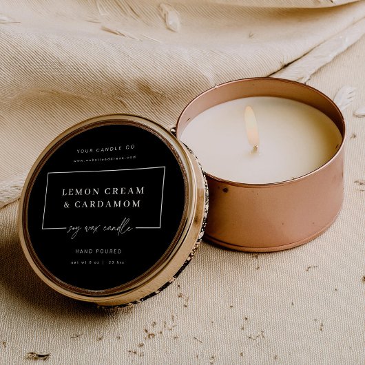 Autocollant de boîte de bougie minimal Étiquette d