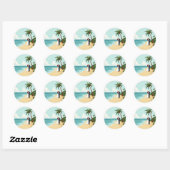 Autocollant de bonheur de plage de rêve (Feuille)