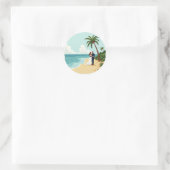 Autocollant de bonheur de plage de rêve (Sac)