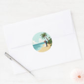 Autocollant de bonheur de plage de rêve (Enveloppe)