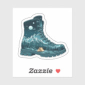 Autocollant de bottes de randonnée Starry Night | (Feuille)