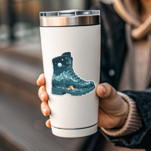 Autocollant de bottes de randonnée Starry Night |