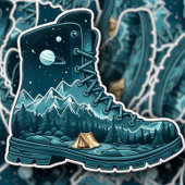 Autocollant de bottes de randonnée Starry Night |