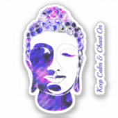 Autocollant de bouddha de motivation à main violet (Recto)