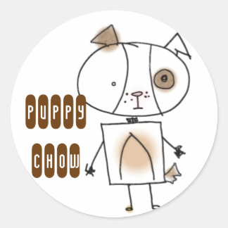Autocollant de bouffe de chiot