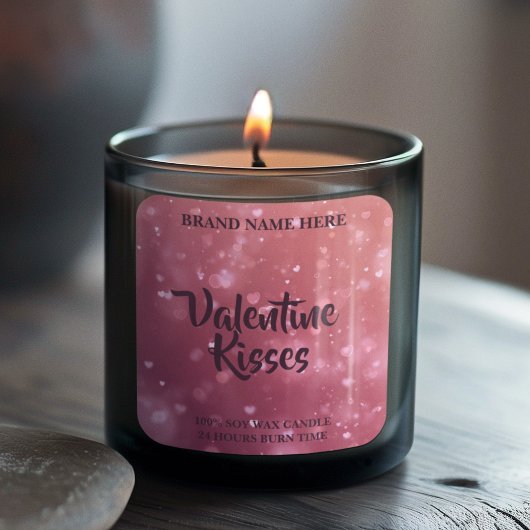 Autocollant de bougie chic pour la Saint-Valentin