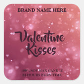 Autocollant de bougie chic pour la Saint-Valentin (Devant)
