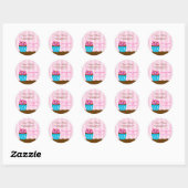 Autocollant de boulangerie Cupcake (Feuille)