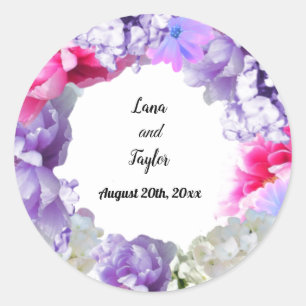 Autocollant de bouquet de couronne de mariage pers