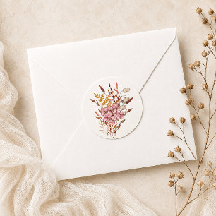 Autocollant de bouquet de mariage de prairie autom