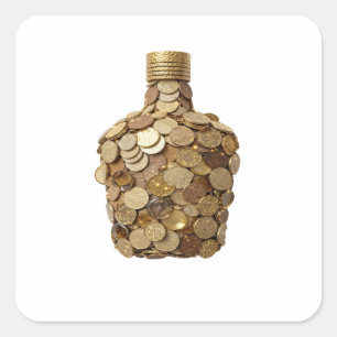 Autocollant de BOUTEILLE D'ARGENT Gris Drôle Art
