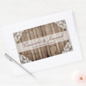 Autocollant de bouteille de Mariage à dentelle bla (Enveloppe)