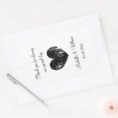 Autocollant de bouteille de vin mariage grand rect (Enveloppe)