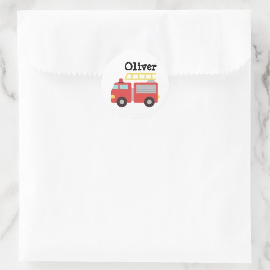 Autocollant de bouteille d'eau de camion de pompie (Sac)