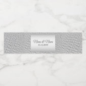 Autocollant de bouteille d'eau décoratif argenté (Étiquettes simples)