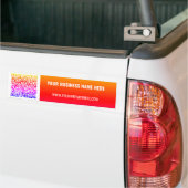 Autocollant de bumper avec votre code QR et texte (Sur camion)
