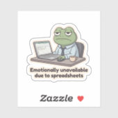 Autocollant de bureau drôle de grenouille de table (Feuille)