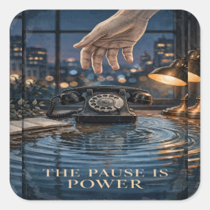 Autocollant de bureau Pause Is Power Night