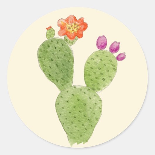 Autocollant de cactus Prickly Pear (Devant)