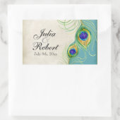 Autocollant de cadeau de faveur - le paon fait (Sac)