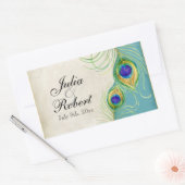 Autocollant de cadeau de faveur - le paon fait (Enveloppe)