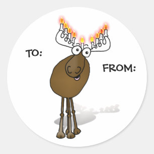 Autocollant de cadeau de Hanoukka ; : DE :