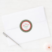 Autocollant de cadeau de Noël "Fabriqué avec amour (Enveloppe)