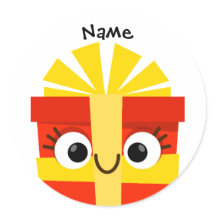 Autocollant de cadeau de Noël pour enfants mignons