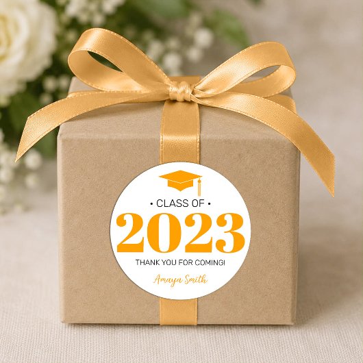 Autocollant de cadeau de remise de diplôme Simple